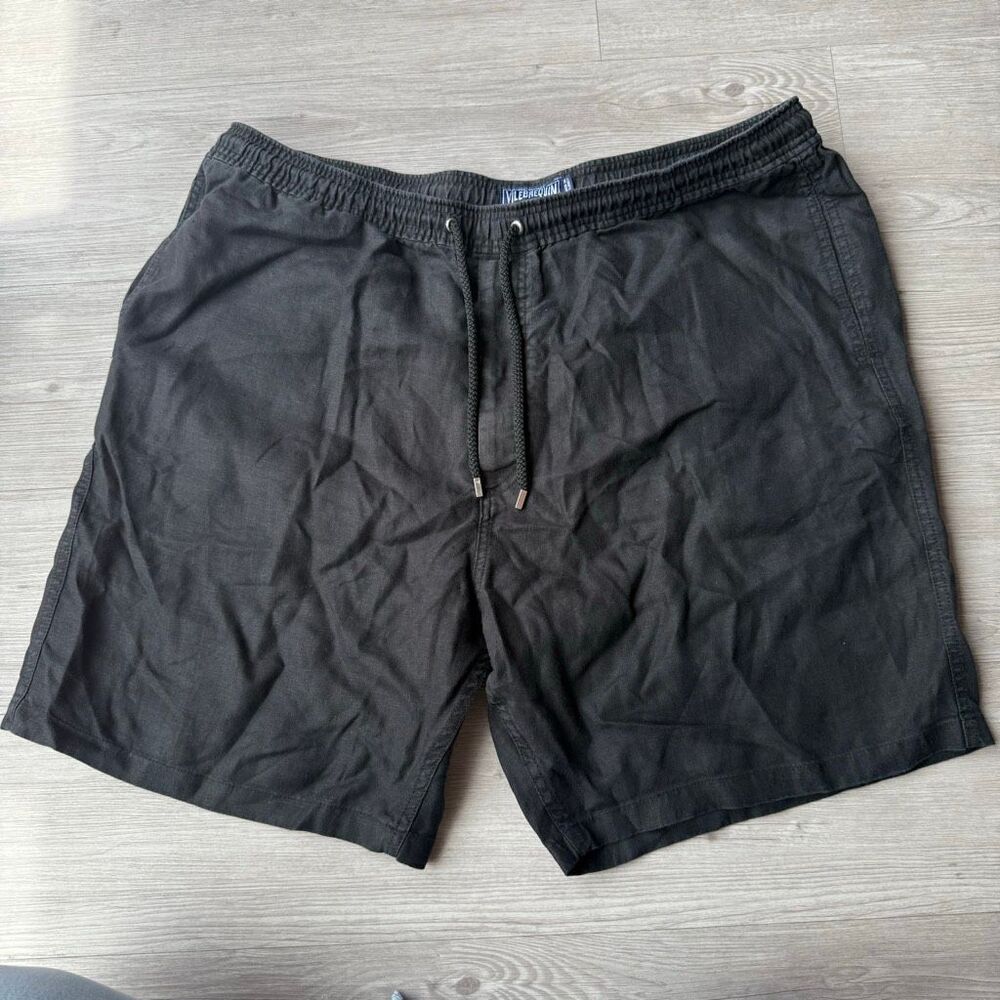 Vilebrequin men’s black linen shorts size XXXL